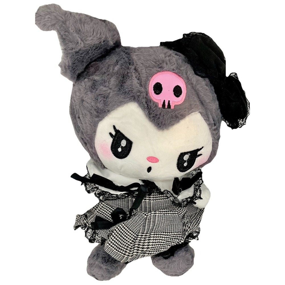 Kawaii Goth Plush Animal  – Pink Anime Cat – Gothic Lolita Style Stuffed Toy